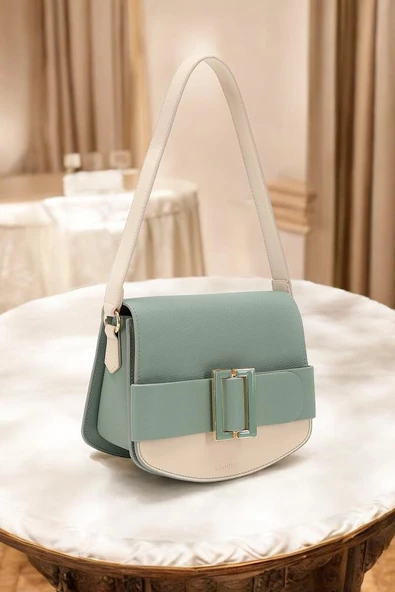 Levidor Özel Renk El Ve Kol Çantası Olarak Tasarlanmış Suni Deri Bayan Omuz Çantası 930170.YŞLKRM - Resim 3