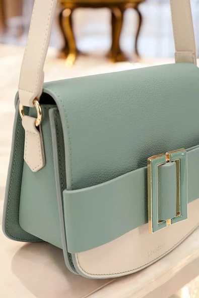 Levidor Özel Renk El Ve Kol Çantası Olarak Tasarlanmış Suni Deri Bayan Omuz Çantası 930170.YŞLKRM - Resim 4