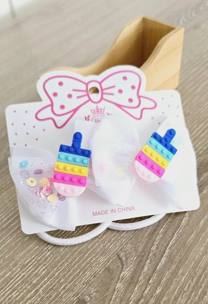 Popit Dondurmalı Kız Çocuk Toka 2li - 6