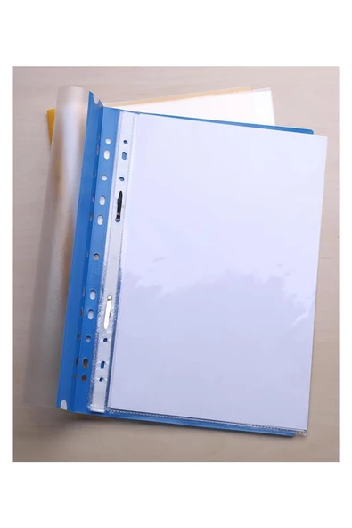 10 Adet A4 Beyaz Telli Dosya 1 Paket Ekonomik Kaliteli Telli Dosya Ofis Büro Okul - 3