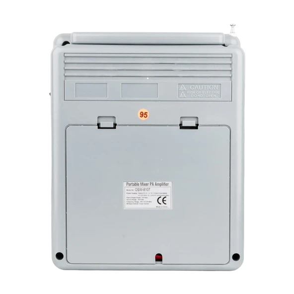 Osawa OSW-8107E Usb Sd Kart Portatif Amfi Taşınabilir Şarjlı Hoparlör El Mikrofonlu Seyyar Sunum Toplantı Hoparlörü - Resim 2