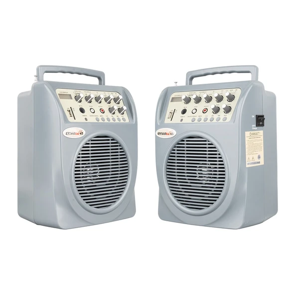 Osawa OSW-8107E Usb Sd Kart Portatif Amfi Taşınabilir Şarjlı Hoparlör El Mikrofonlu Seyyar Sunum Toplantı Hoparlörü - Resim 3