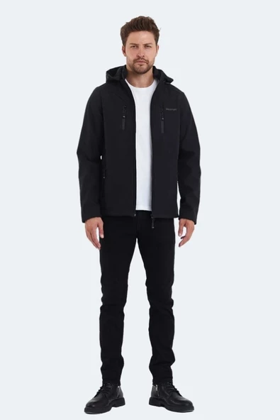 Slazenger ST21JE004 Ha-Yun Erkek Softshell Kapüşonlu Mont & Kaban - 4