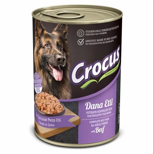 Crocus Dana Etli Yetişkin Yaş Köpek Maması 400 gr