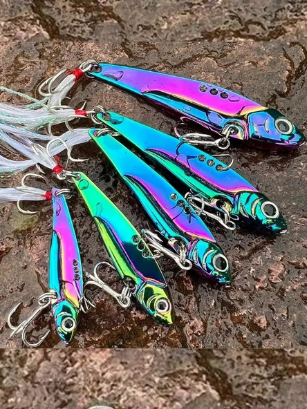 Eagenset Yapay Yem 15gram / 6,8 c.m Çok Renkli Spin, Rapala, Jig Yem, Zoka Yem, Alabalık, Çinekop, Levrek, Lüfer, Palamut, Zargana, Turna, Zoka Yem - 3