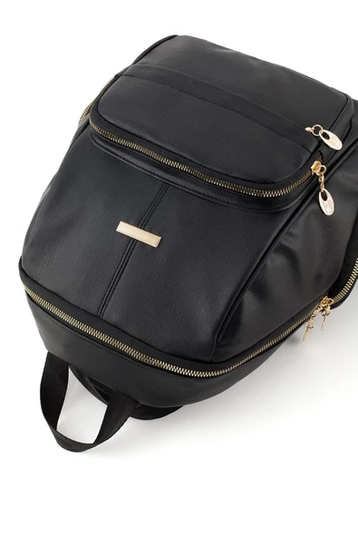 Monalisa Home Kadın Çok Bölmeli Yıkama Deri Sırt Çanta - Resim 3