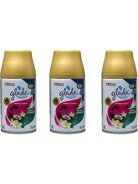 Glade Otomatik Sprey Oda Kokusu Yedek Tropikal Floral 3 x 269 ml