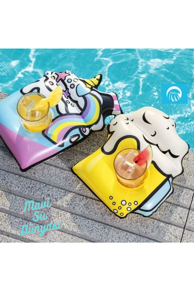 Şişme Deniz Bardaklık, Havuz Bardaklık Dondurma Desenli - 2