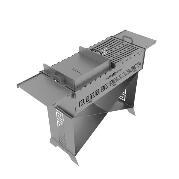 Kamp Ayısı® GrillHero™ Çantalı Katlanır Taşınabilir Modüler Kamp Barbekü İstasyonu - Bagaja Sığar - 4