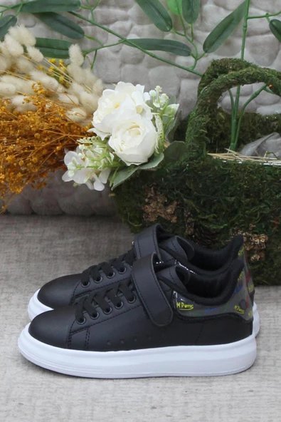 M.P 242 3317 Siyah Beyaz Rahat Hafif Orijinal Ürün Kız Çocuk Ayakkabı - Resim 3