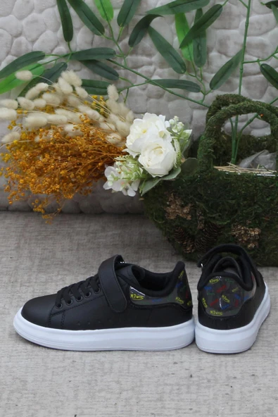 M.P 242 3317 Siyah Beyaz Rahat Hafif Orijinal Ürün Kız Çocuk Ayakkabı - Resim 4