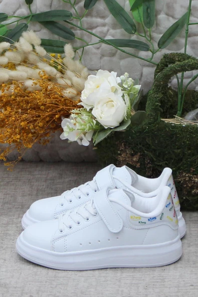 M.P 242 3317 Beyaz Rahat Hafif Orijinal Ürün Kız Çocuk Ayakkabı - Resim 3