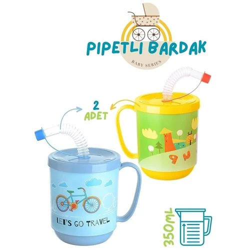 ModaCar Pipetli Bardak 2 li Momma Design