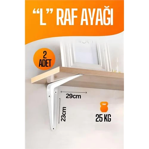 ModaCar L Raf Altı Raf Ayağı 23X29 cm 2 Adet