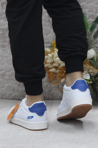 M.P 242 2058 Beyaz Mavi Rahat Orijinal Ürün Sneaker Erkek Ayakkabı - 4