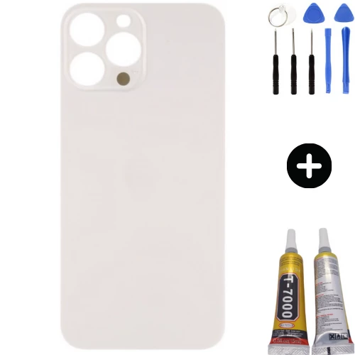 iPhone 14 Pro Max Uyumlu Arka Pil Batarya Kapak Gold + Montaj Seti