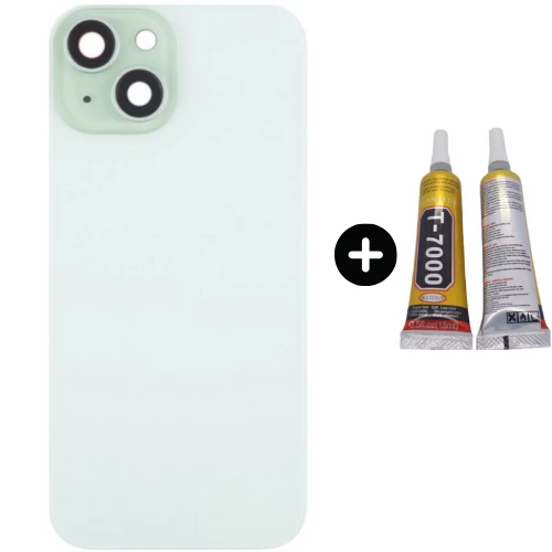 iPhone 15 Uyumlu Arka Pil Batarya Kapak Yeşil + B7000