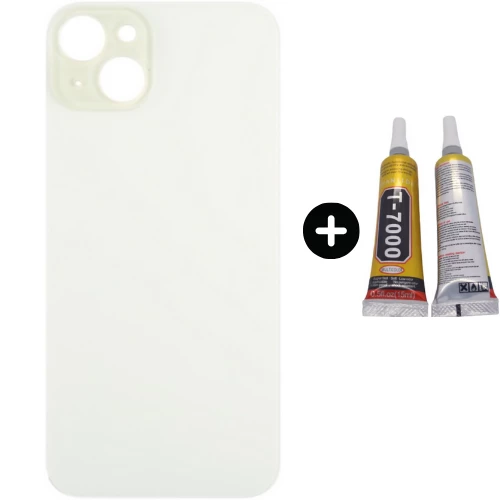 iPhone 15 Plus Uyumlu Arka Pil Batarya Kapak Sarı + B7000