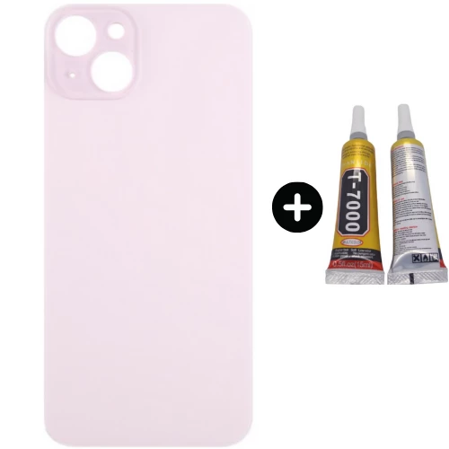 iPhone 15 Plus Uyumlu Arka Pil Batarya Kapak Pembe + B7000