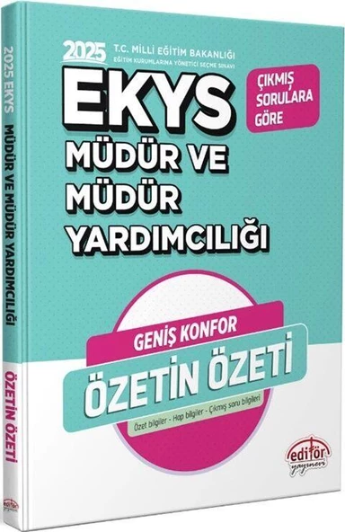 2025 MEB EKYS Müdür ve Yardımcılığı Özetin Özeti Editör Yayınları