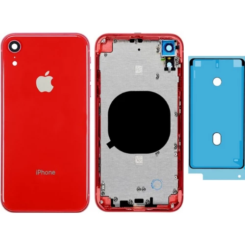 iPhone XR Uyumlu Boş Kasa Kırmızı + Sıvı Ve Toz Bandı