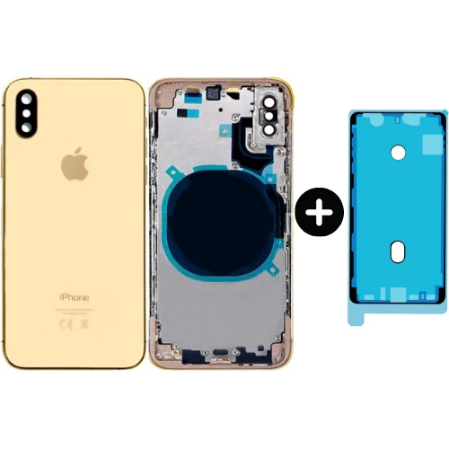 iPhone XS Uyumlu Boş Kasa Gold + Sıvı Ve Toz Bandı