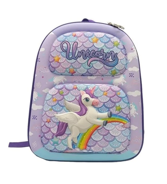 Taros Unick Color Unicorn Kabartmalı Orta Boy Sırt Çantası