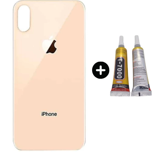 iPhone XS Max Uyumlu Arka Pil Batarya Kapak Gold + B7000
