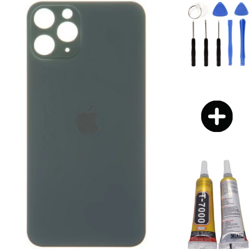 iPhone 11 Pro Uyumlu Arka Pil Batarya Kapak Yeşil + Montaj Seti