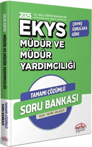 2025 MEB EKYS Müdür ve Müdür Yardımcılığı Soru Bankası Editör Yayınları