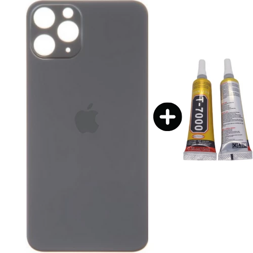 iPhone 11 Pro Max Uyumlu Arka Pil Batarya Kapak Siyah + B7000