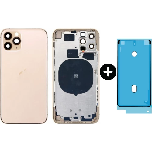 iPhone 11 Pro Max Uyumlu Boş Kasa Gold + Sıvı Ve Toz Bandı