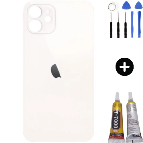 iPhone 12 Uyumlu Arka Pil Batarya Kapak Beyaz + Montaj Seti ürün görseli 1