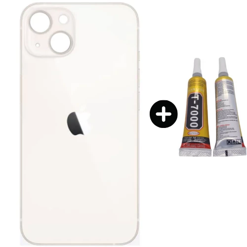 iPhone 13 Uyumlu Arka Pil Batarya Kapak Beyaz + B7000