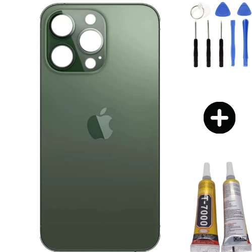 iPhone 13 Pro Max Uyumlu Arka Pil Batarya Kapak Yeşil Montaj Seti