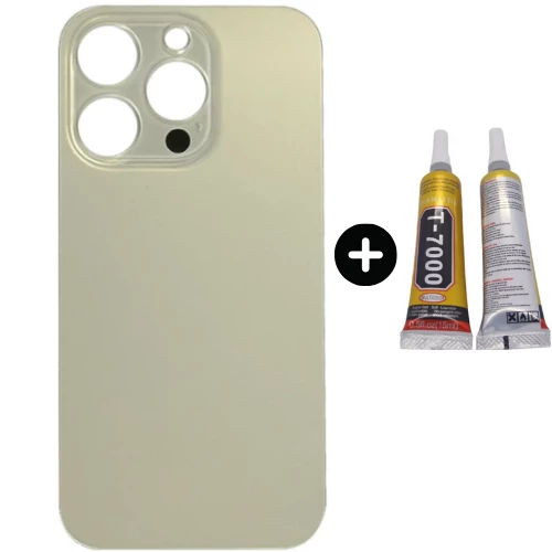 iPhone 14 Pro Uyumlu Arka Pil Batarya Kapak Gold + B7000