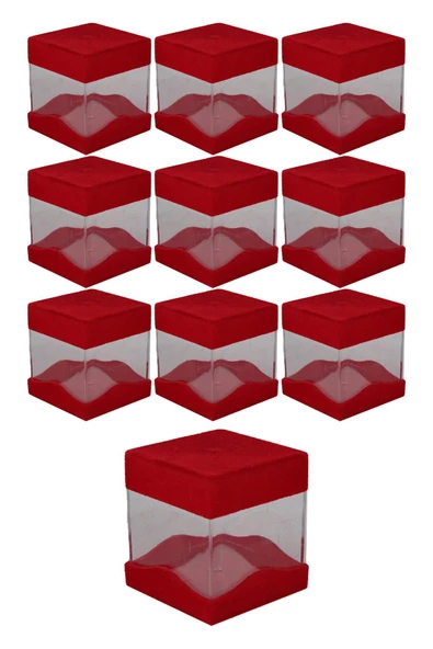 Kına Atölyesi Nişan Hediyelik Kadife Kare Kutu 5x5 10 Adet - 4