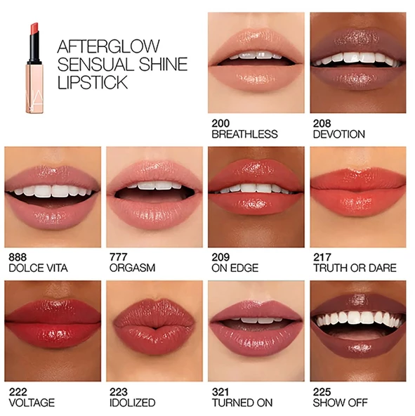 NARS Afterglow Sensual Shine Lipstick Turned On- Ruj - Resim 2