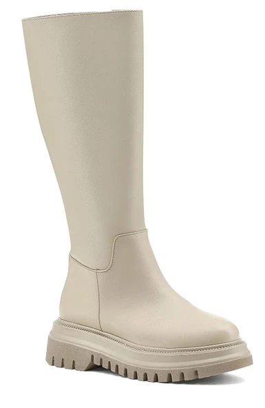 Feles Kadın Kalın ve Yüksek Taban Elastik Çizme Bot Kadın Çizme - Resim 5