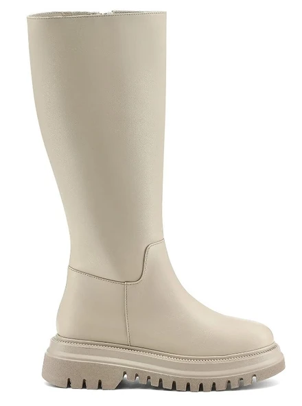 Feles Kadın Kalın ve Yüksek Taban Elastik Çizme Bot Kadın Çizme - Resim 8