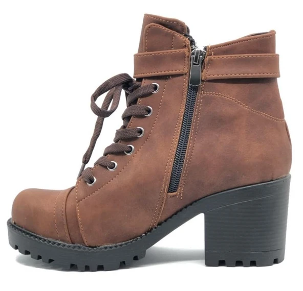 Ayakdaş 4031 Toka Detaylı Topuklu Kadın Bot - 4