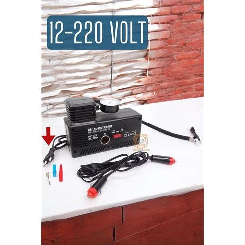 Findit 220 Volt 12V 300 PSI Şişirici Hava Kompresörü