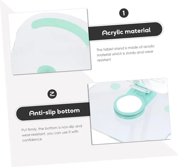 Huawei Mediapad T3 7" 360° Dönebilen Masaüstü Tablet ve Telefon Tutucu Standı - Resim 7