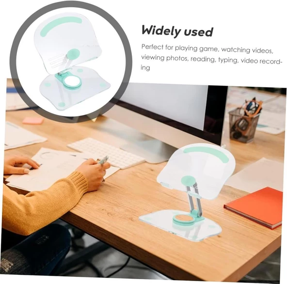 Huawei Mediapad T3 7" 360° Dönebilen Masaüstü Tablet ve Telefon Tutucu Standı - Resim 9