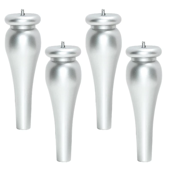 Sembol Plastik Sehpa Ayağı 30 cm Gümüş Gri 4 Adet Mobilya Çay Orta Sehpası M8 Civatalı Ayak Ayaklar - 5