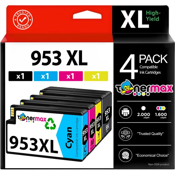 Hp Officejet Pro 7720 Muadil Kartuş Takımı - 1