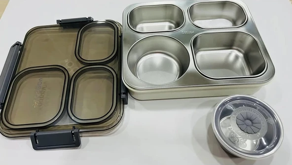 Vagonlife VGN7080 S/S Lunch Box 1200ml Koyu Gri - 3