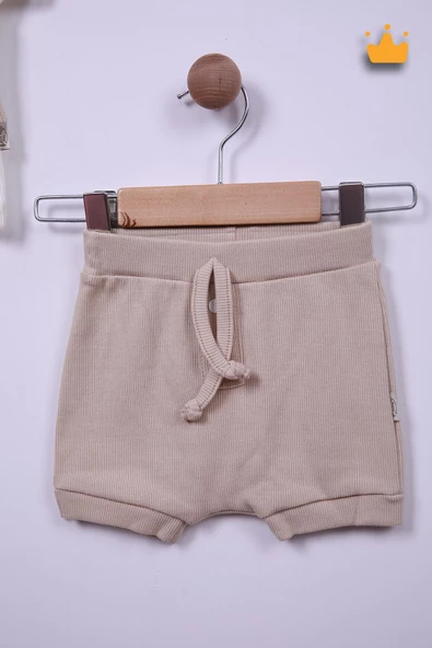 Babyhola %100 Pamuk Maymun Baskı Kaşkorse Şortlu Takım 3483 - 8