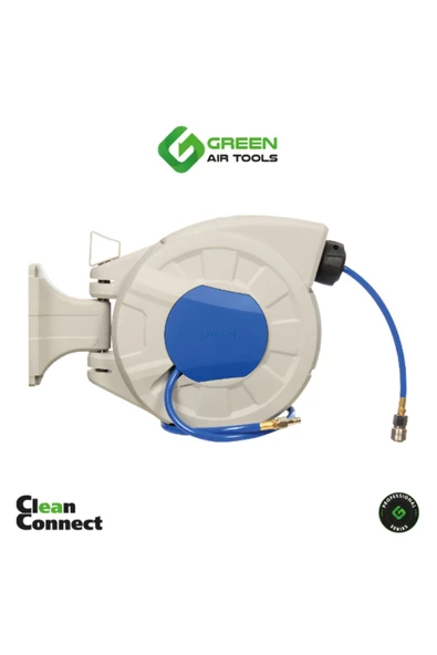 Green Air Tools Green Duvara Monte Otomatik PU Makaralı Hortum 15+1 Metre ürün görseli 1