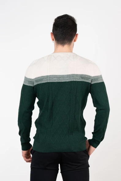 SAN&FA SIFIR YAKA SLİMFİT TRİKO KAZAK - 3